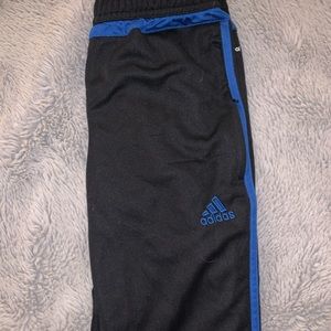 navy blue adidas track pants